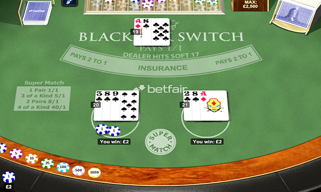Playtech's Blackjack Switch